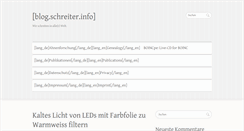 Desktop Screenshot of blog.schreiter.info