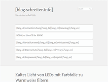 Tablet Screenshot of blog.schreiter.info
